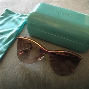 Authentic Tiffany Sunglasses gold and brown
